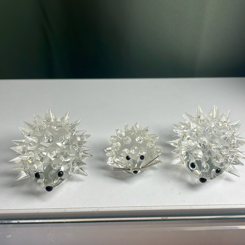Three Swarovski Figurines hedge hog